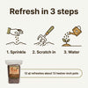 How to use Flower Pot Refresh: sprinkle, scratch in, then water; 12 qt refreshes about 13 twelve-inch pots