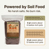 Flower Pot Refresh is powered by Soil Food with no harsh salts and no burn risk, with coverage by pot size