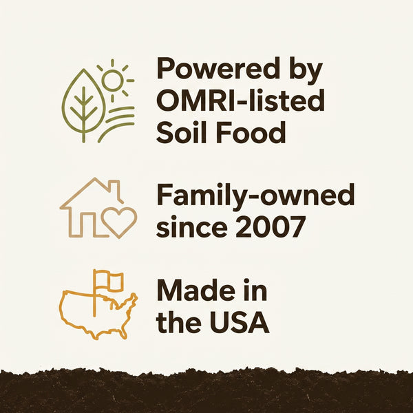 Landscape Refresh: powered by OMRI-listed Soil Food, family-owned since 2007, made in the USA