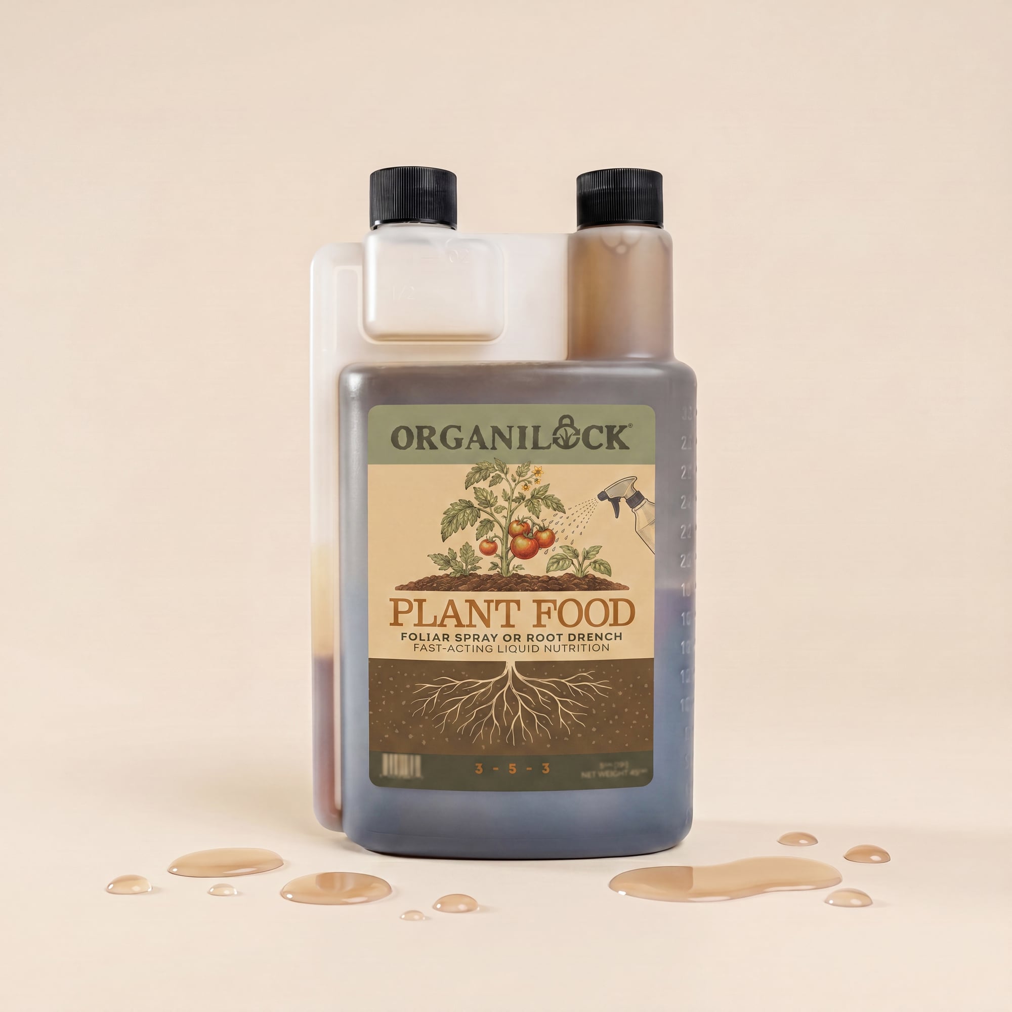 OrganiLock Plant Food concentrate bottle